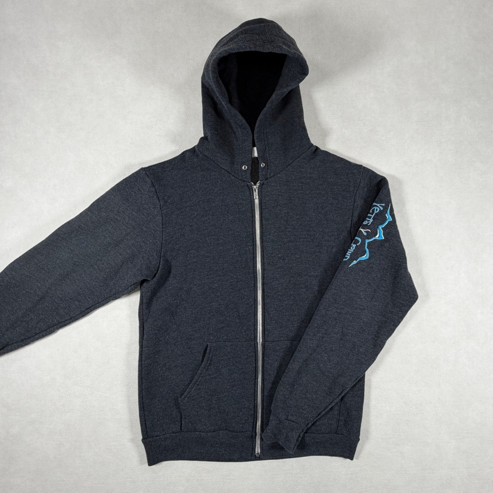 American Apparel F497 Mens Medium Yeti's Grind Vail CO Zip Hoodie Gray Heather